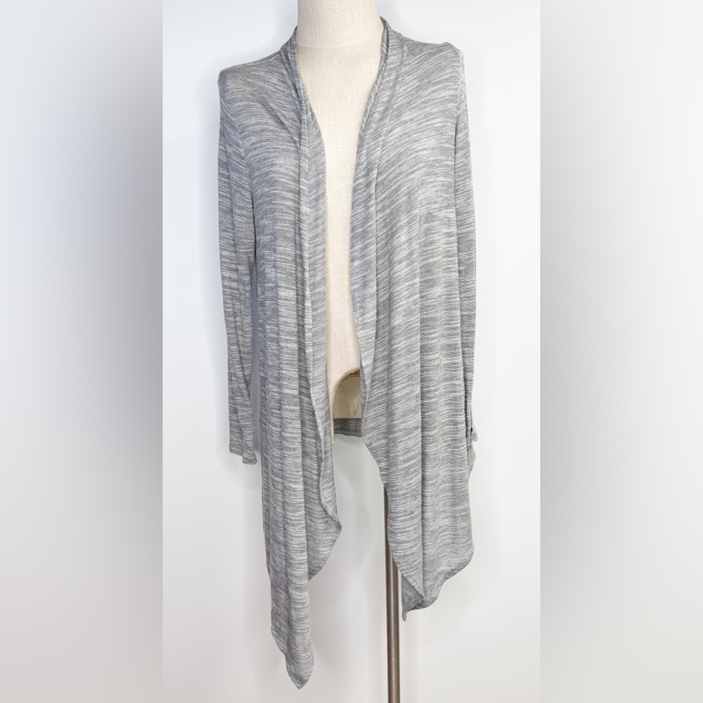 Athleta Open‎ Cardigan Lightweight Sweater Heather Grey Size Large